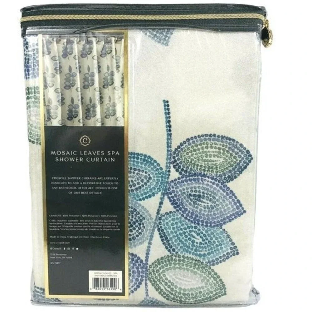 CROSCILL Mosaic Leaves Spa Cream & Blue‎ Colors 70